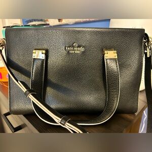 Kate Spade Black Leather Tote Bag